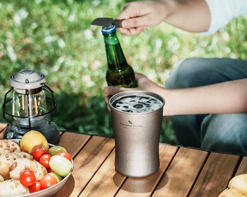 Boundless Voyage Titanium Beer Cups Ultralight Coffee Tea Juicy Mugs for Outdoor Camping Picnic 240ml 380ml 600ml (600ml) in Saudi Arabia