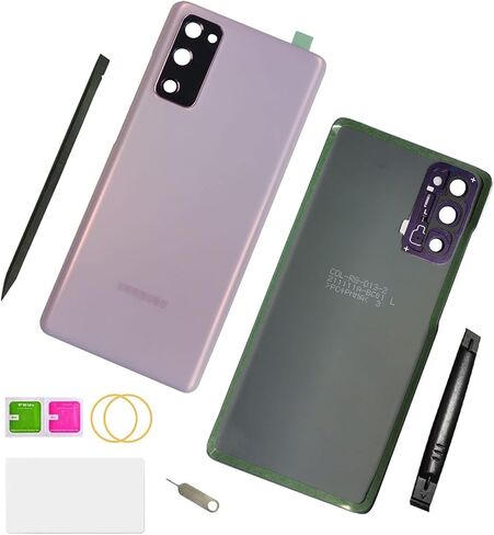 غطاء خلفي S20 FE بديل لباب البطارية الخلفي لهاتف Samsung Galaxy s20 fe G781 6.5 بوصة (سحاب لافندر/أرجواني) in Kuwait