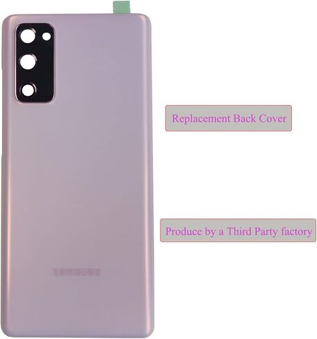 غطاء خلفي S20 FE بديل لباب البطارية الخلفي لهاتف Samsung Galaxy s20 fe G781 6.5 بوصة (سحاب لافندر/أرجواني) in Kuwait