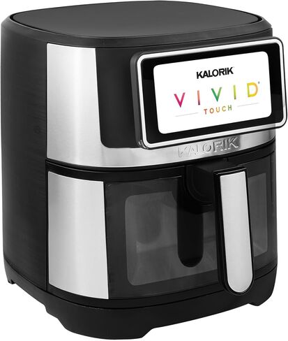 مقلاة هوائية كالوريك VIVID TOUCH سعة 5 كوارت مع شاشة لمس عالية الدقة، من الفولاذ المقاوم للصدأ in Saudi Arabia