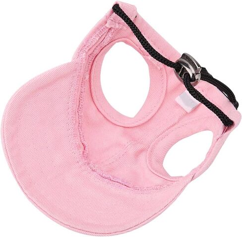 Dog Baseball Hat, Adjust Pet Dog Sun Visor Hat Stripe Dog Outdoor Sport Sun Baseball Hat Visor(l-Pink) in Saudi Arabia