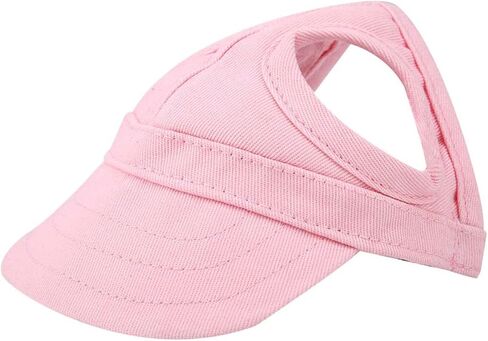 Dog Baseball Hat, Adjust Pet Dog Sun Visor Hat Stripe Dog Outdoor Sport Sun Baseball Hat Visor(l-Pink) in Saudi Arabia