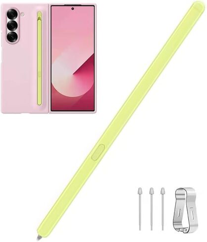 بديل Z Fold 6 S Pen Fold Edition متوافق مع هاتف Samsung Galaxy Z Fold 6 / Fold 5 فقط مع 3 قطع من رؤوس القلم (أسود) in Kuwait