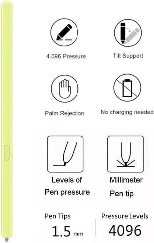 بديل Z Fold 6 S Pen Fold Edition متوافق مع هاتف Samsung Galaxy Z Fold 6 / Fold 5 فقط مع 3 قطع من رؤوس القلم (أسود) in Kuwait