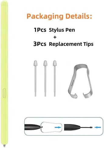 بديل Z Fold 6 S Pen Fold Edition متوافق مع هاتف Samsung Galaxy Z Fold 6 / Fold 5 فقط مع 3 قطع من رؤوس القلم (أسود) in Kuwait