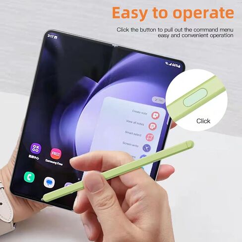 بديل Z Fold 6 S Pen Fold Edition متوافق مع هاتف Samsung Galaxy Z Fold 6 / Fold 5 فقط مع 3 قطع من رؤوس القلم (أسود) in Kuwait
