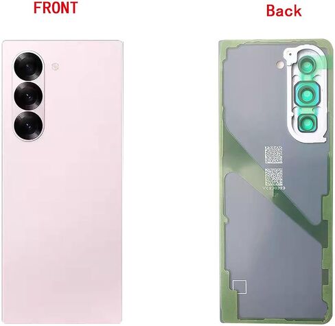 غطاء زجاجي خلفي Z Fold 6 بديل لهاتف Galaxy Z Fold 6 5G غطاء زجاجي خلفي إطار صورة مع غطاء خلفي مع شريط مثبت مسبقًا + أدوات (ظل فضي) in Saudi Arabia