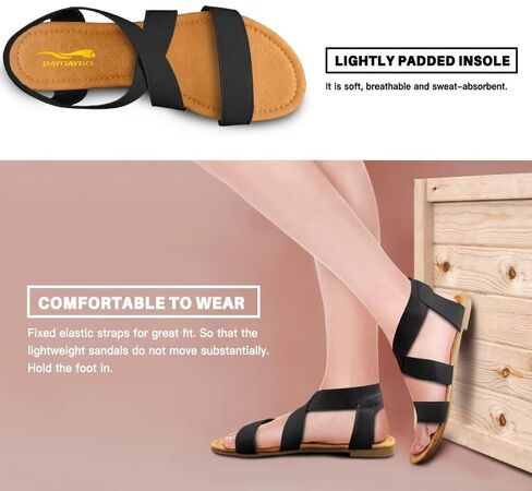 DAYDAYGO Women's Elastic Flat Sandals in Saudi Arabia