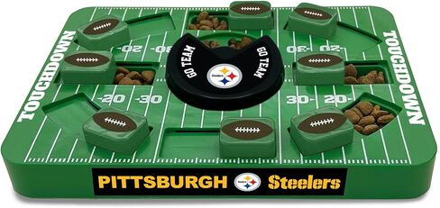 Pets First NFL Pittsburgh Steelers Large Puzzle Toy, Dog Puzzle Treat Toy, New Large Size, Interactive Dog Treat Toy, Dog Slow Feeding Toy in Saudi Arabia
