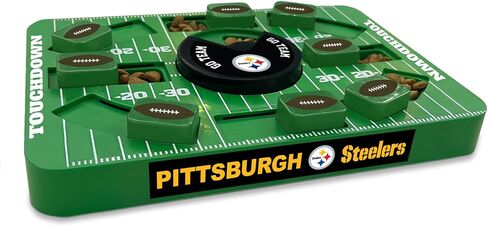 Pets First NFL Pittsburgh Steelers Large Puzzle Toy, Dog Puzzle Treat Toy, New Large Size, Interactive Dog Treat Toy, Dog Slow Feeding Toy in Saudi Arabia