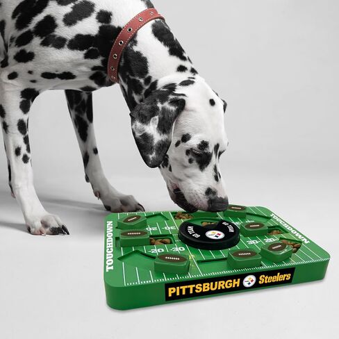 Pets First NFL Pittsburgh Steelers Large Puzzle Toy, Dog Puzzle Treat Toy, New Large Size, Interactive Dog Treat Toy, Dog Slow Feeding Toy in Saudi Arabia