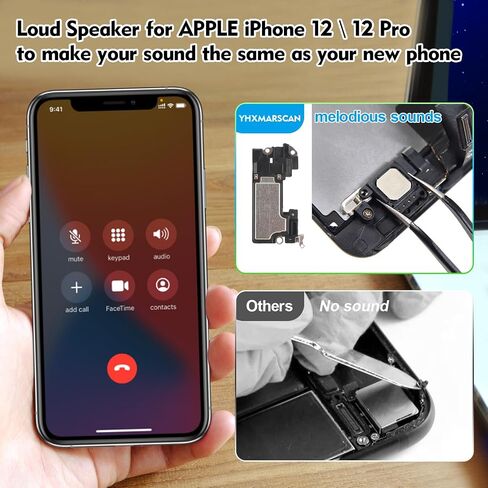 Earpiece Speaker Replacement for iPhone 12/12 Pro Ear Speaker Flex Cable Replacement for iPhone 12/12 Pro with Tool in Saudi Arabia