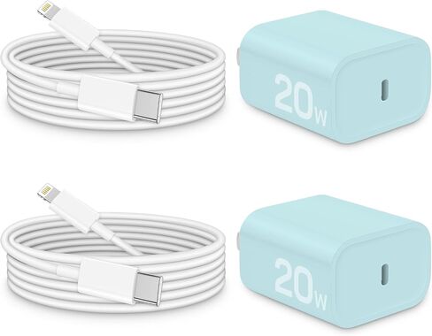 شاحن iPhone 14 13 12 شحن سريع، 【معتمد من Apple MFi 】 شاحن سريع USB C بقوة 20 وات مع كابل SCSI للشحن السريع بطول 6 أقدام لأجهزة iPhone 14/13/12/11/Xs/8، وiPad، وAirPods Pro والمزيد in Kuwait
