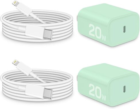 شاحن iPhone 14 13 12 شحن سريع، 【معتمد من Apple MFi 】 شاحن سريع USB C بقوة 20 وات مع كابل SCSI للشحن السريع بطول 6 أقدام لأجهزة iPhone 14/13/12/11/Xs/8، وiPad، وAirPods Pro والمزيد in Kuwait