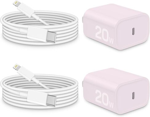 شاحن iPhone 14 13 12 شحن سريع، 【معتمد من Apple MFi 】 شاحن سريع USB C بقوة 20 وات مع كابل SCSI للشحن السريع بطول 6 أقدام لأجهزة iPhone 14/13/12/11/Xs/8، وiPad، وAirPods Pro والمزيد in Kuwait