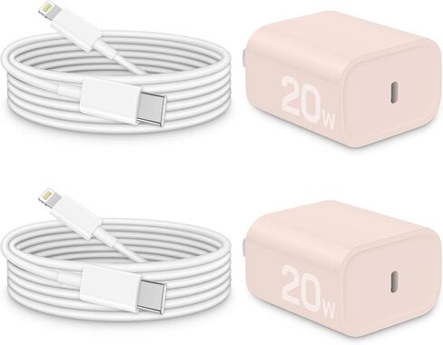 شاحن iPhone 14 13 12 شحن سريع، 【معتمد من Apple MFi 】 شاحن سريع USB C بقوة 20 وات مع كابل SCSI للشحن السريع بطول 6 أقدام لأجهزة iPhone 14/13/12/11/Xs/8، وiPad، وAirPods Pro والمزيد in Kuwait