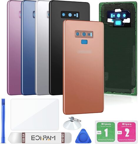 Back Cover Glass for Samsung Galaxy Note 9 SM-N960 Rear Housing Replacement with Camera Lens + Repair Tool Kit Genuine Rear Glass (Golden) in Saudi Arabia