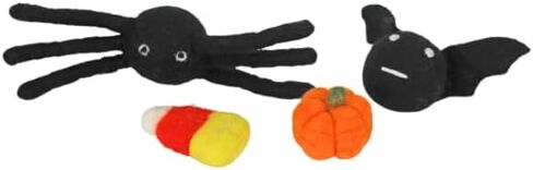 Midlee Halloween Felt Cat Toys Set- Bat, Pumpkin, Spider, Candy Corn in Saudi Arabia