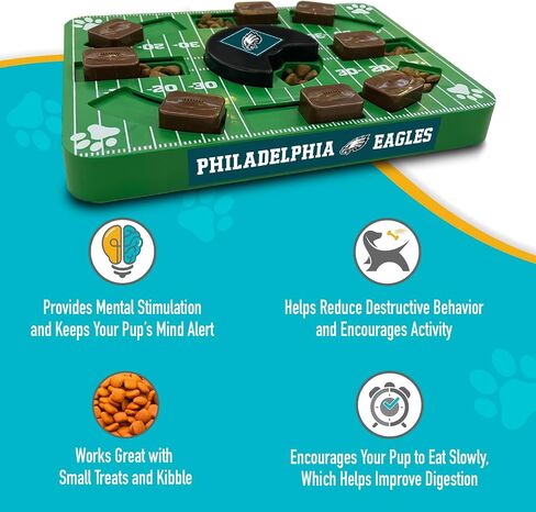 Pets First NFL Pittsburgh Steelers Large Puzzle Toy, Dog Puzzle Treat Toy, New Large Size, Interactive Dog Treat Toy, Dog Slow Feeding Toy in Saudi Arabia