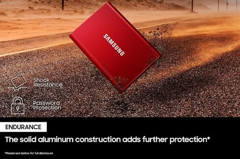 SAMSUNG MU-PC2T0T/AM 2TB Portable SSD T7 USB 3.2, Gray Bundle with Hard Shell Case & Converter Adapter Type C Adapter, Type-C USB C Female to USB2.0 USB 2.0 A Male in Saudi Arabia