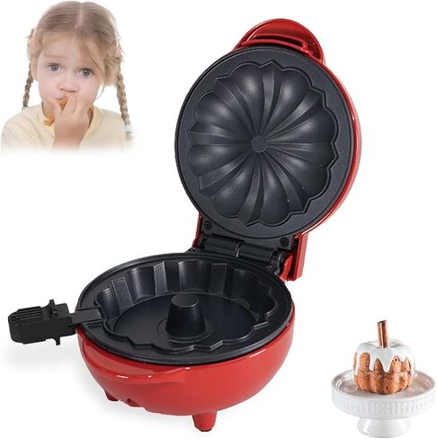 Mini Bundt Cake Maker, Mini Cake Maker, Mini Bundt Maker Electric Cake Maker, Non-stick Surface Double-sided Heating Quick Breakfast Electric Baking Pan in Saudi Arabia