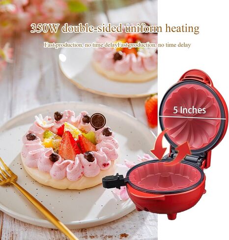 Mini Bundt Cake Maker, Mini Cake Maker, Mini Bundt Maker Electric Cake Maker, Non-stick Surface Double-sided Heating Quick Breakfast Electric Baking Pan in Saudi Arabia