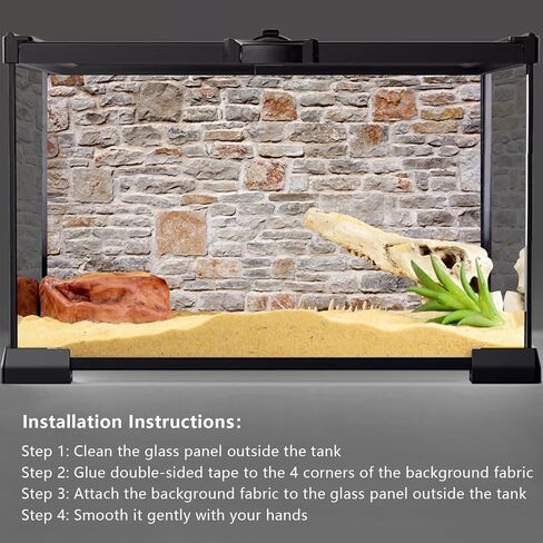 YongFoto الزواحف Terrarium الخلفية 72 × 18 بوصة خلفية خزان الزواحف خمر جدار من الطوب الزواحف خلفية الموئل الملتحي التنين خزان الأسماك حوض السمك خلفية خلفية in Kuwait