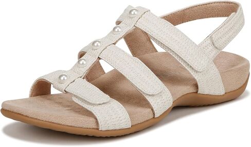 Vionic with Orthaheel Technology Women's Amber Black Croco Sandal 6 W in Kuwait