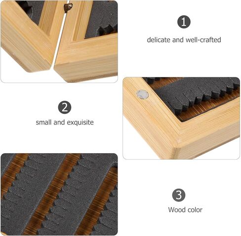 INOOMP 3 قطع صندوق أدوات صيد السمك منظم لطعم الصيد، منظم أدوات صيد الذبابة، منظم أدوات صيد الأسماك، علبة طعم صيد السمك، معدات صيد خشبية من الخيزران in Kuwait