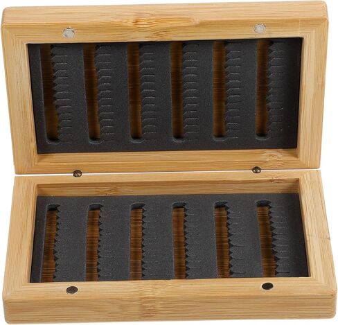 INOOMP 3 قطع صندوق أدوات صيد السمك منظم لطعم الصيد، منظم أدوات صيد الذبابة، منظم أدوات صيد الأسماك، علبة طعم صيد السمك، معدات صيد خشبية من الخيزران in Kuwait