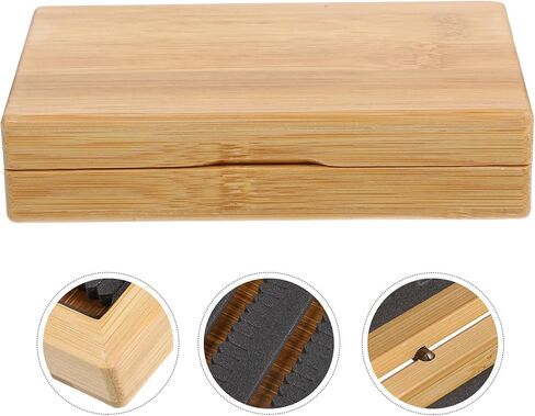 INOOMP 3 قطع صندوق أدوات صيد السمك منظم لطعم الصيد، منظم أدوات صيد الذبابة، منظم أدوات صيد الأسماك، علبة طعم صيد السمك، معدات صيد خشبية من الخيزران in Kuwait