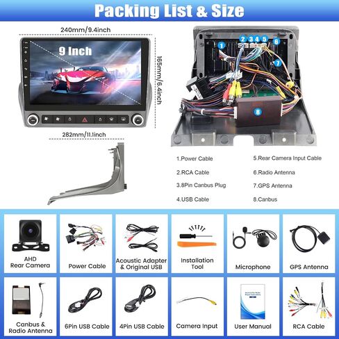 [4+64G]8-Core Android 13 Car Stereo for Chevrolet Chevy Camaro 2010-2015 with Wireless Carplay&Android Auto,9 Inch Car Radio with Mirror Link Bluetooth FM/RDS WiFi GPS Navigation SWC+AHD Backup Camera in Saudi Arabia