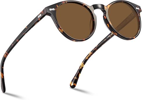 Carfia Vintage Polarized Sunglasses for Men UV400 Protection Retro Fashion Eyewear Hand-crafted Acetate Frame CA5288L in Saudi Arabia