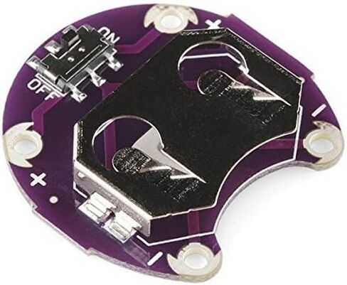 حامل بطارية Lilypad Arduino Coin Cell CR2032 مع مفتاح - حفظ البطاريات، إيقاف تشغيل مصابيح LED، حزمة من 2 in Kuwait