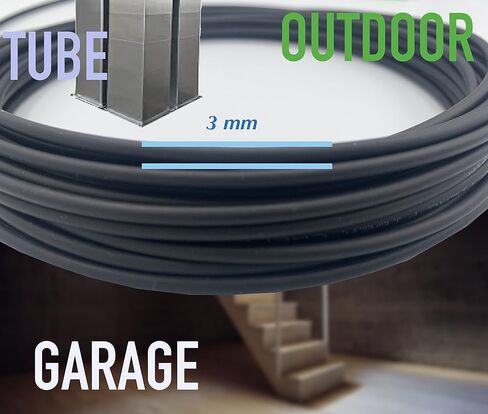 Elfcam® - 40m/131.2ft Outdoor and Indoor Shielded Armored Fiber Optic Cable LC/UPC to LC/UPC OM3 Multimode Duplex 50/125μm LSZH, Black (40M) in Kuwait