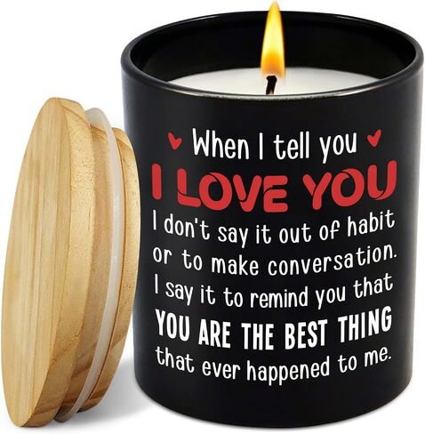 TEEZWONDER Couple Gifts for Men, Women - Anniversary, Christmas, Valentines Day, Birthday Gifts for Him, Her, Boyfriend, Girlfriend, Husband, Wife Gifts - Vanilla Lavender Scented Candles 10 oz in Kuwait