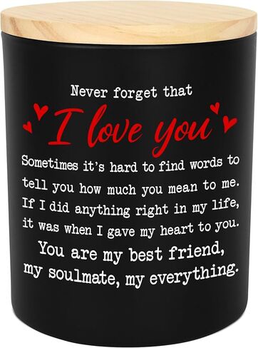 هدايا زوجين من TEEZWONDER للرجال والنساء - الذكرى السنوية، والكريسماس، وعيد الحب، وهدايا عيد الميلاد له، وصديقها، وصديقتها، والزوج، والزوجة - شموع معطرة بالفانيليا واللافندر 10 أونصة in Kuwait