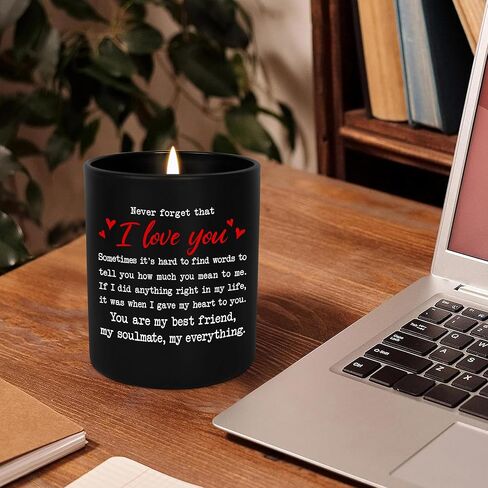 هدايا زوجين من TEEZWONDER للرجال والنساء - الذكرى السنوية، والكريسماس، وعيد الحب، وهدايا عيد الميلاد له، وصديقها، وصديقتها، والزوج، والزوجة - شموع معطرة بالفانيليا واللافندر 10 أونصة in Kuwait