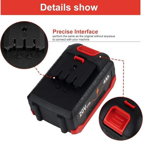 20V 2000mAh Battery for DA YI Electric Garden Tools, Compatible with DC Head Charger, high-Speed Battery with Overcharge, overdischarge, Temperature and Multi-Level overcurrent Protection in Saudi Arabia