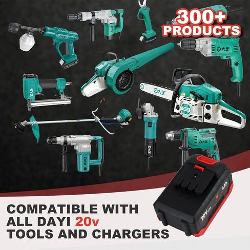 20V 2000mAh Battery for DA YI Electric Garden Tools, Compatible with DC Head Charger, high-Speed Battery with Overcharge, overdischarge, Temperature and Multi-Level overcurrent Protection in Saudi Arabia