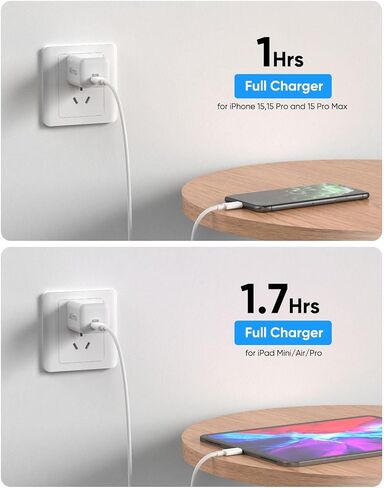 شاحن طويل للغاية لهاتف iPhone 15 16 بطول 6.6 قدم مع كتلة شاحن USB C بقدرة 20 وات، شاحن حائط سريع محمول لـ 15/15 Pro/Pro Max/iPad Pro AirPods/Samsung والمزيد in Saudi Arabia