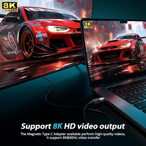 2 حزمة USB C محول مغناطيسي 240 واط، 24 دبوس 90 درجة محول USB C مغناطيسي مع PD شحن سريع USB4 40 جيجابت في الثانية 8K 60 هرتز فيديو متوافق مع Thunderbolt 3/4، MacBook Pro/Air/، PS5 PSVR2 in Saudi Arabia