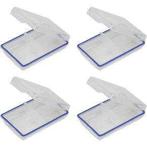 4PCS Fishing Tackle Box Small Tackle Box Mini Waterproof Tackle Box Mini Tackle Box Organize Pocket Tackle Box Snackle Box Containe Waterproof Storage Box with Dividers for Hook Lures Flies Fly Tying