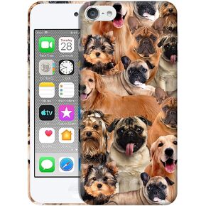 Glisten iPod Touch 7th / 6th / 5th Generation Case - Dog Collage Pug Design Printed Slim Fit & Cute Plastic Hardshell Designer Back Case for iPod Touch (7th, 6th & 5th) Gen. in Kuwait