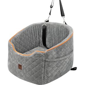 Aidou Dog car seat, Dog Booster seat for Small Medium Large Dogs Cats,pet Travel Booster seat, Dog Safety Car Seat with Storage and 2 Rope,Dog car Bed Dual-use for car and Home (Black, Medium)