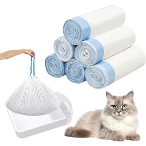 120-count Cat Litter Bag Liners compatible with Robot 3 & 4 Litter Box, Waste Drawer Liners for Automatic Litter Box, a 22-pound capacity,Cat Litter Bag Replacement.