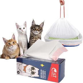 Litter Box Bags Liners, Cat Litter Bags for Poop, Durable Litter Box Liners - Ultimate Odor Control & Leakproof Design Cat Litter Bags