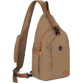 Sling Bag for Men, Crossbody Bag Men Anti Theft Crossbody Bag with Tunnel Lock Zipper Canvas Sling Backpack Travel