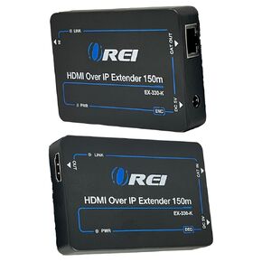 OREI HDMI Over Ethernet Extender with CAT5/CAT6, Upto 330 Feet - HDMI Loop Out - 1080P Full HD Signal Distribution with Support for one to Many Connection.