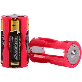 AAA to C Battery Parallel Adapter, 3A to C Battery Converter Holder Box